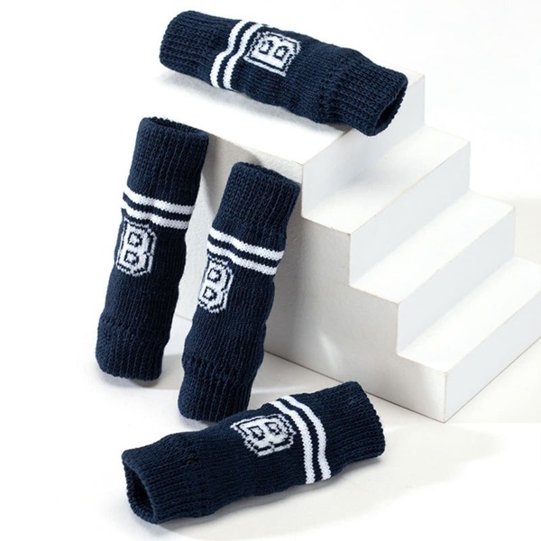 

2pairs Striped Pet Socks, Black and white