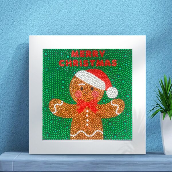 

Christmas Gingerbread DIY Diamond Unframed Painting, Multicolor