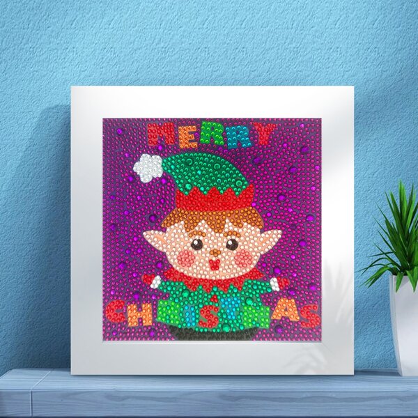 

Christmas Print DIY Diamond Unframed Painting, Multicolor