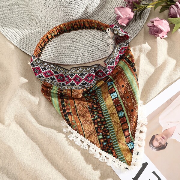 

Geometric Pattern Hair Band, Multicolor