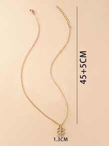 Clover Charm Necklace - Yellow Gold - View 5