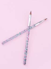 美甲刷套裝，美甲繪圖筆，5PS 閃光手柄美甲筆刷，指甲設計刷，繪畫美甲工具，適合家庭使用和專業美甲沙龍