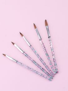 美甲刷套裝，美甲繪圖筆，5PS 閃光手柄美甲筆刷，指甲設計刷，繪畫美甲工具，適合家庭使用和專業美甲沙龍