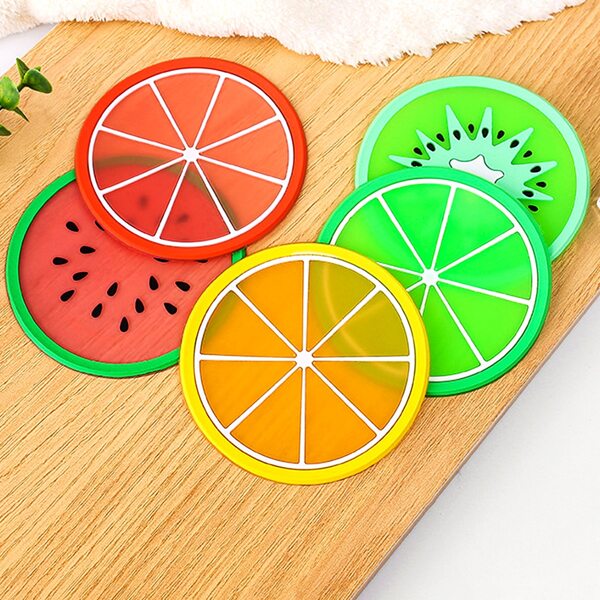 

1pc Fruit Print Random Coaster, Multicolor
