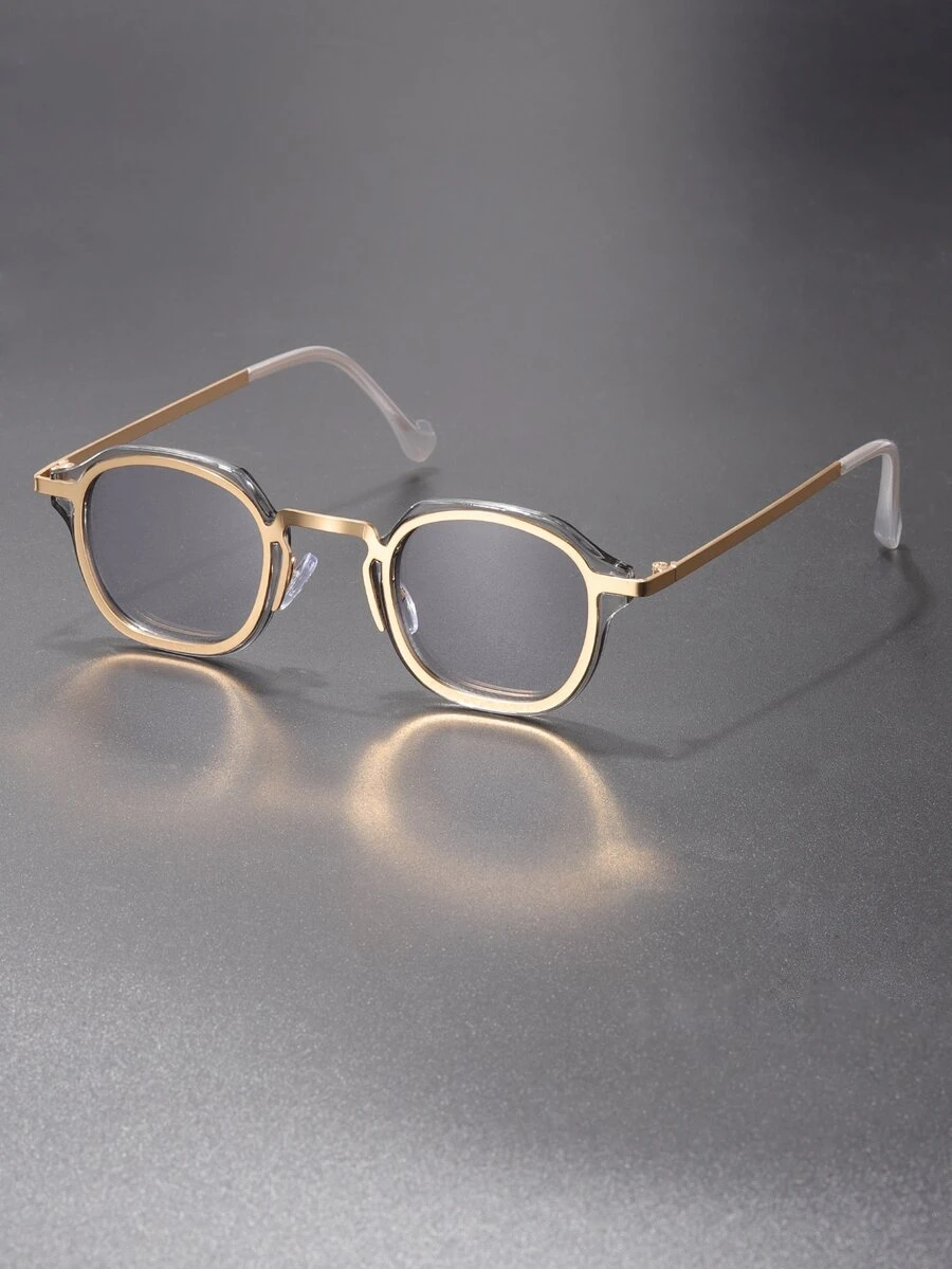 男士金屬框太陽眼鏡 - 淺灰色 - 查看 1