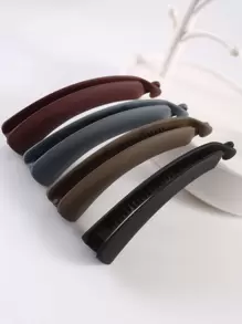 4 piezas de Pinzas de pelo simples para uso diario para peinados casuales de niñas, accesorios para el cabello, pasadores de pelo, pinzas de pelo, garras de pelo, artículos escolares - Multicolor - Ver 2
