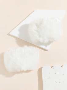 2pcs Solid Fluffy Cuffs - White - View 3
