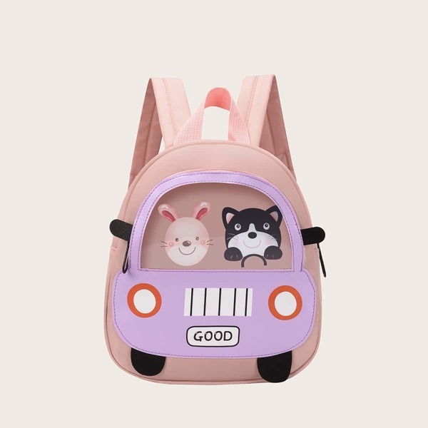 

Kids Cartoon Graphic Backpack, Pink