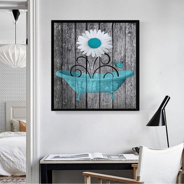 

Daisy Print DIY Diamond Unframed Painting, Multicolor