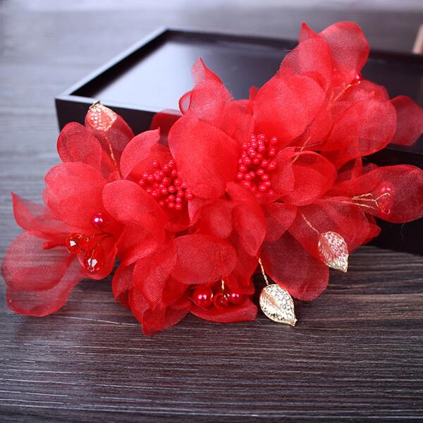 

Mesh Decor Hair Clip, Red
