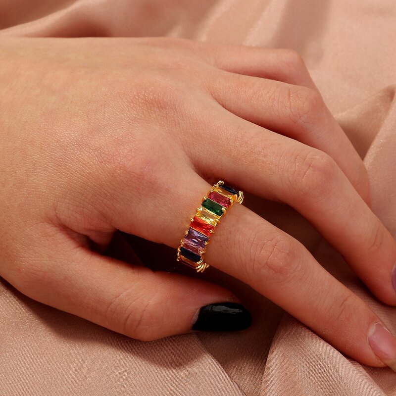 

Rhinestone Decor Ring, Multicolor