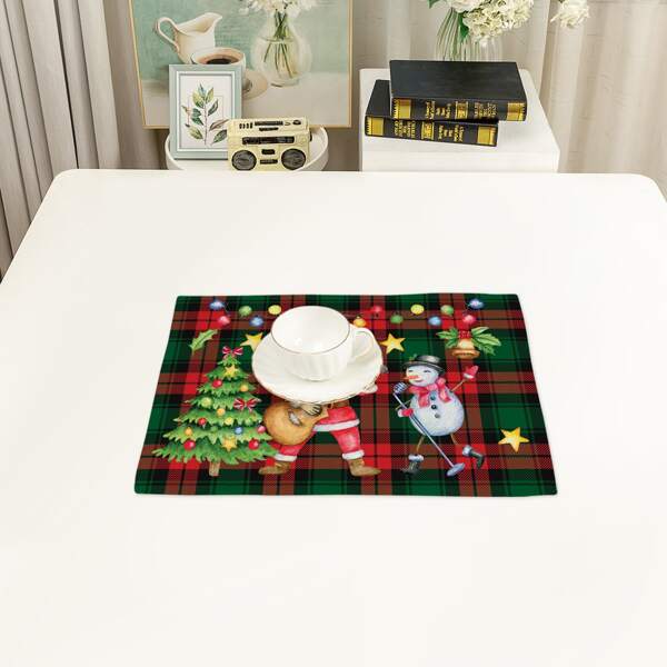 

Santa Claus Print Placemat, Multicolor