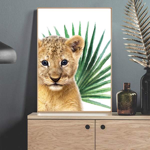

Lion Print DIY Diamond Unframed Painting, Multicolor