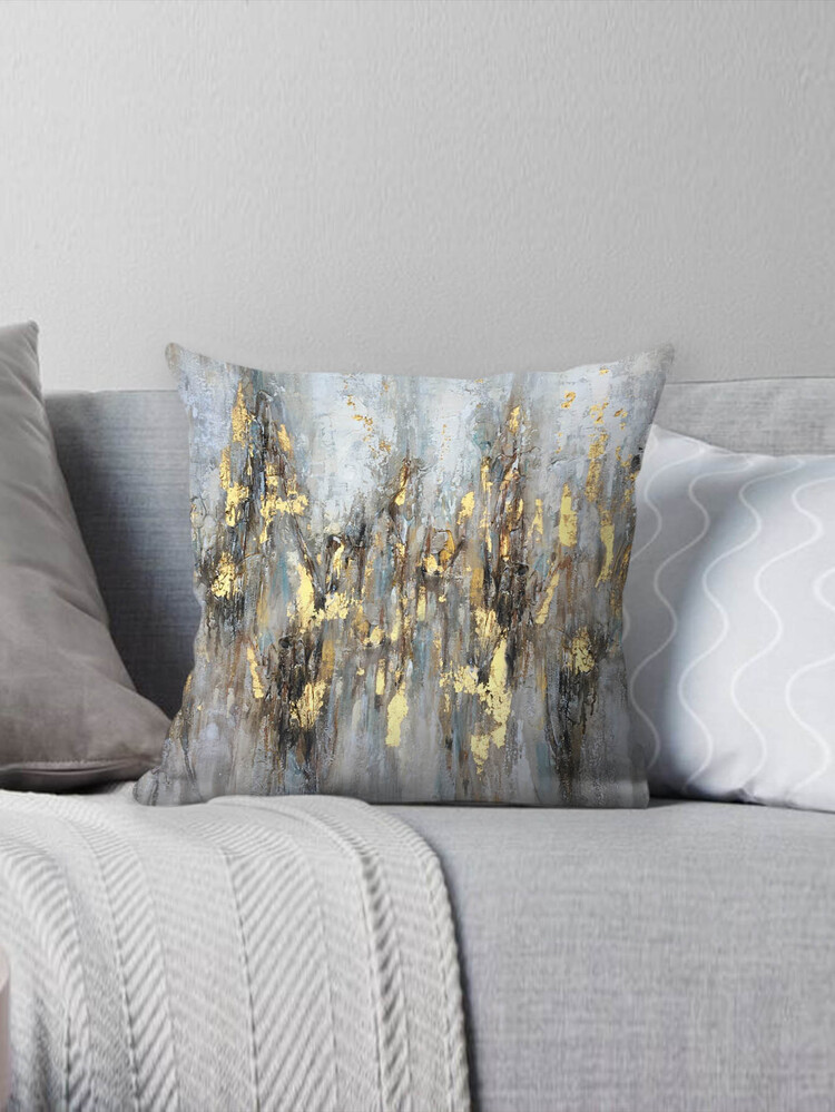 Metallic Pattern Cushion Cover Without Filler - Multicolor - View 4