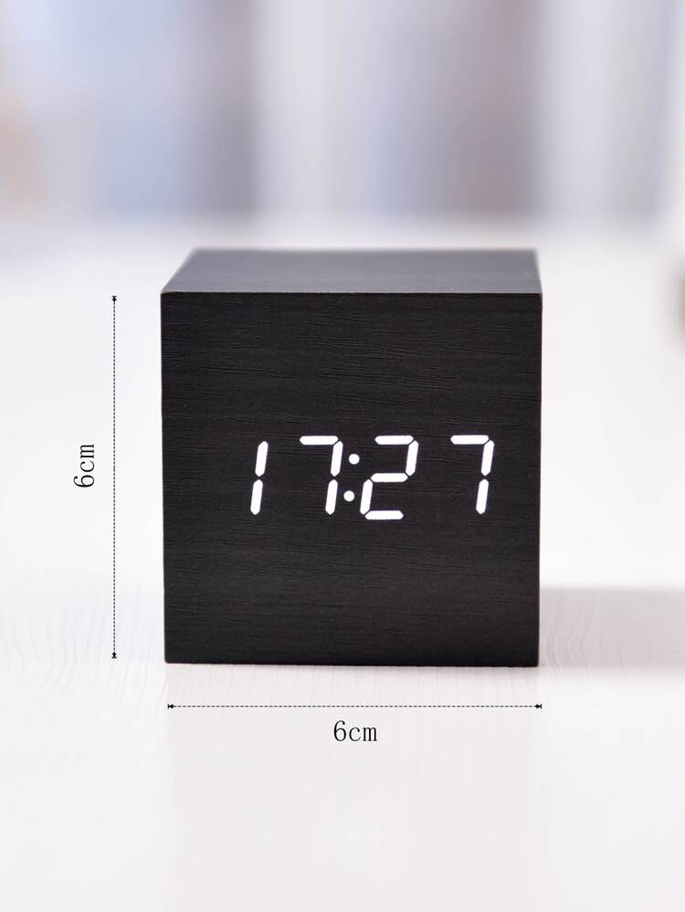 Đồng hồ kỹ thuật số đa chức năng hình vuông 1pc - Đen và trắng - Xem 4