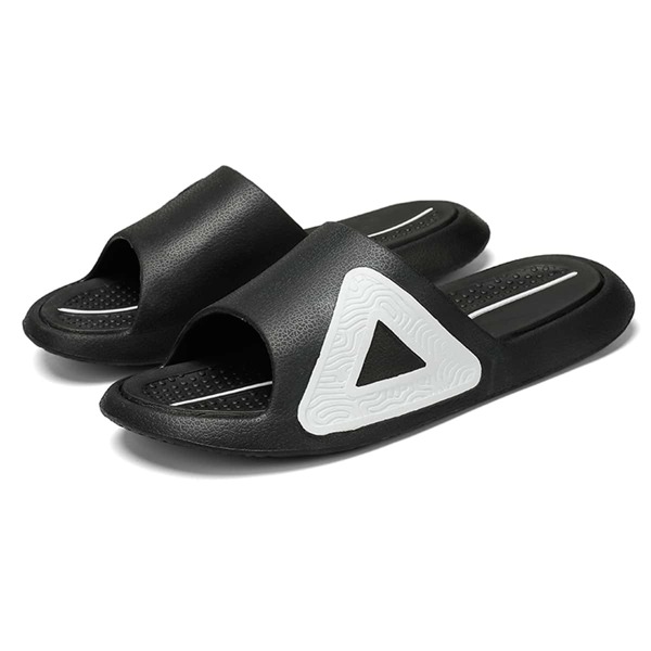

Men Geometric Graphic Slides, Black