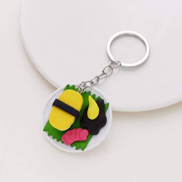 

Food Charm Keychain, Multicolor