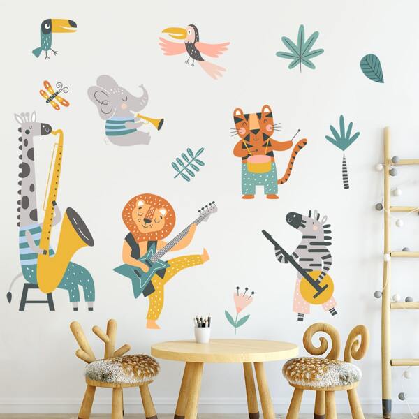 

Cartoon Animal Wall Sticker, Multicolor