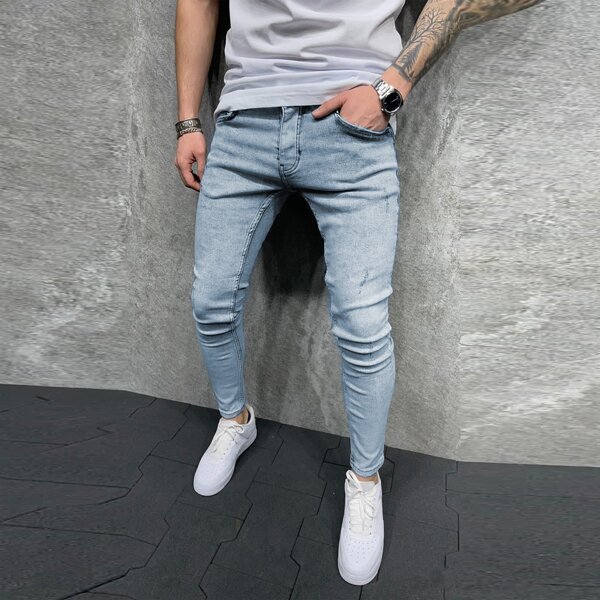 

Guys Washed Skinny Jeans, Light wash