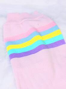 Áo len họa tiết sọc cho thú cưng - Hồng - Xem 5