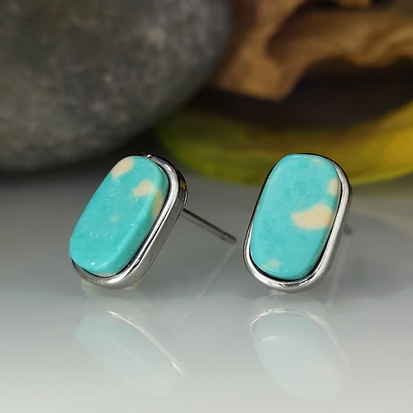

Minimalist Alloy Earrings, Blue