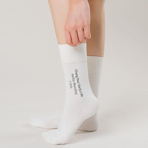 

Letter Graphic Crew Socks, Multicolor