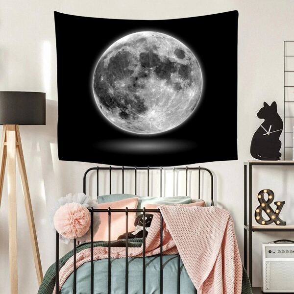 

Moon Print Tapestry, Black