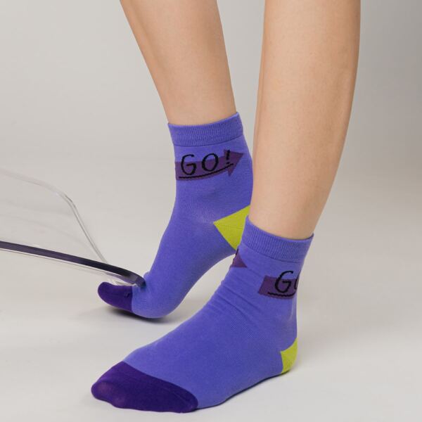 

Letter Graphic Crew Socks, Multicolor