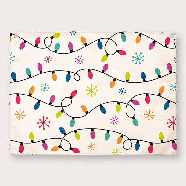 

Christmas Bulb Print Tapestry, Multicolor