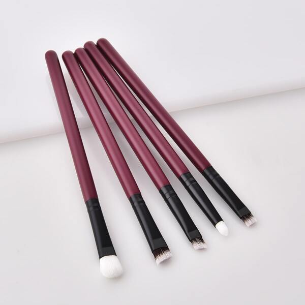

5pcs Eye Makeup Brush Set, Burgundy