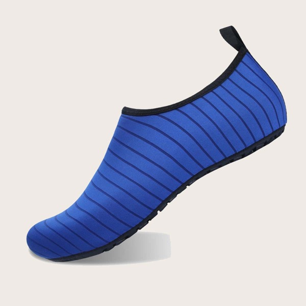

Striped Pattern Slip On Water Shoes, Blue