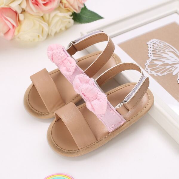 

Baby Bow Decor Slingback Sandals, Pink