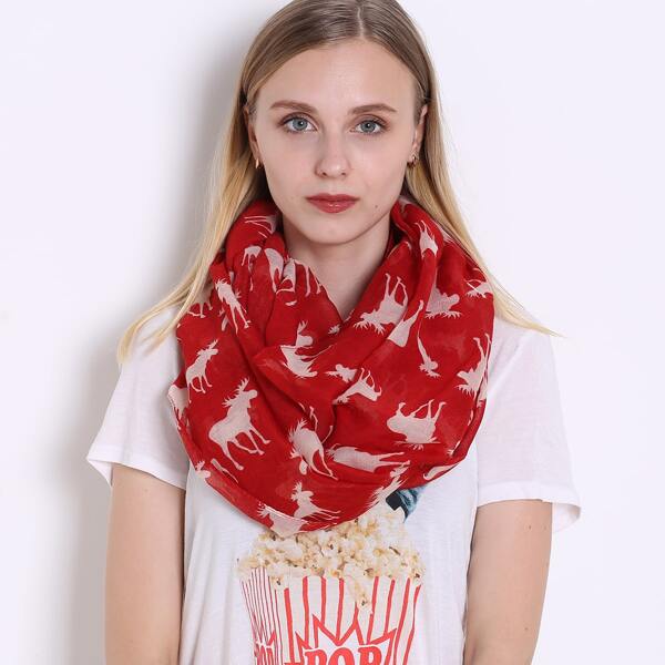 

Animal Print Ring Scarf, Multicolor