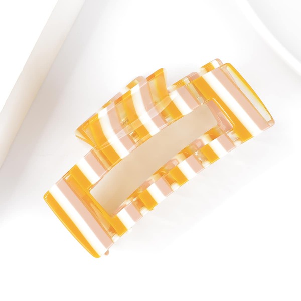 

1pc Striped Hair Claw, Multicolor