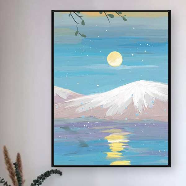

Landscape Print DIY Diamond Unframed Painting, Multicolor