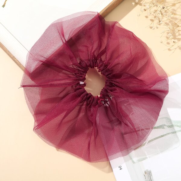 

Minimalist Solid Hair Tie, Burgundy
