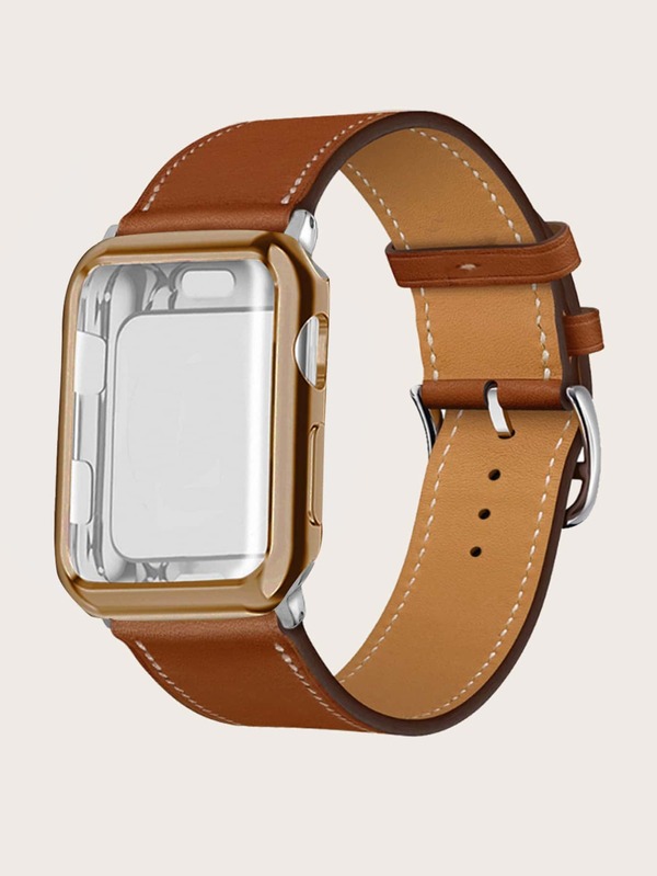1入組錶帶適用於Apple Watch和1入組素色殼套