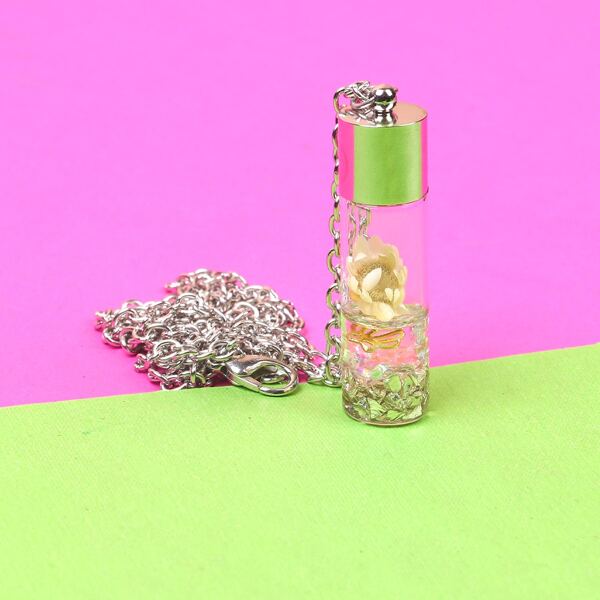 

Girls Flower Detail Pendant Necklace, Champagne