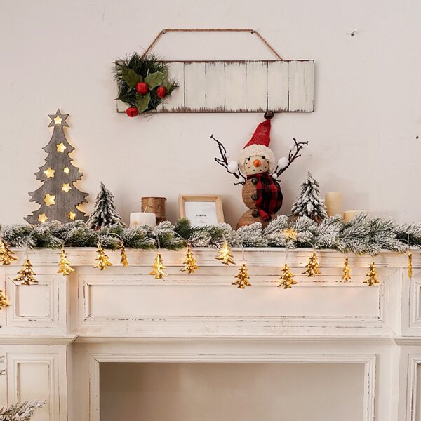 

1pc Christmas String Light With 20pcs Bulb, Yellow