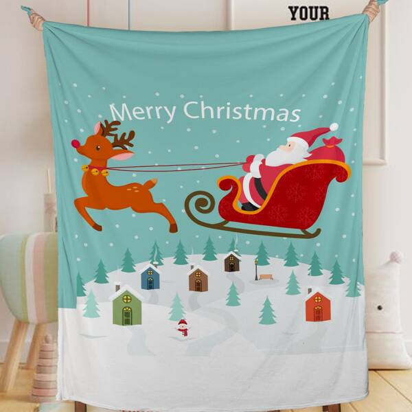 

Christmas Print Blanket, Multicolor