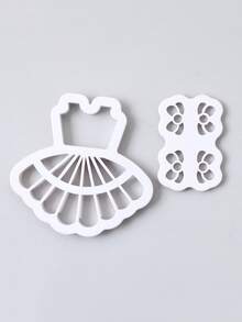 2 cái Khuôn Bánh Quy Hình Váy - trắng - Xem 3