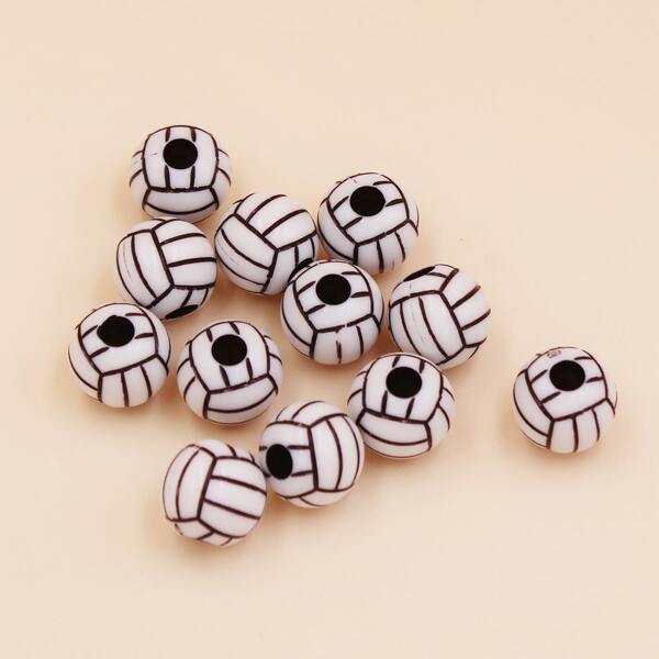 

30pcs Volleyball Bead DIY Jewelry Accessory, Multicolor