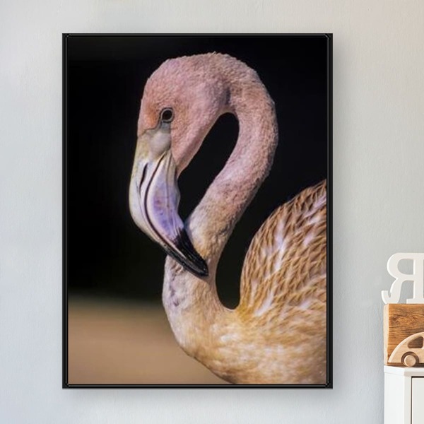 

Flamingo Print DIY Diamond Unframed Painting, Multicolor