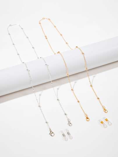 2pcs Bead Decor Glasses Chain