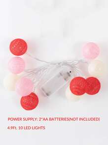 1pc 1.5m 10led Christmas Decorative Ball String Light For Indoor Tree Decoration - Yellow - View 8