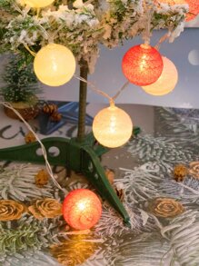 1pc 1.5m 10led Christmas Decorative Ball String Light For Indoor Tree Decoration - Yellow - View 4