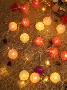 1pc 1.5m 10led Christmas Decorative Ball String Light For Indoor Tree Decoration - Yellow - View 5