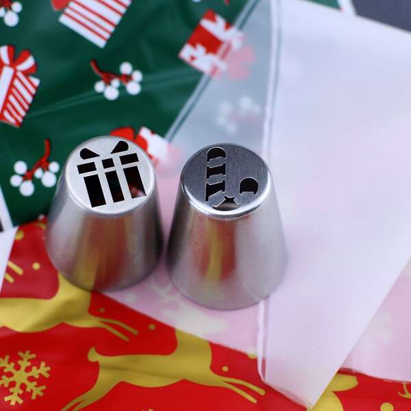 

3pcs Christmas Pattern Spray Nozzle, Multicolor