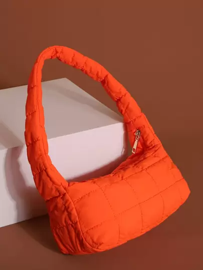 Bolso de hombro guateado minimalista