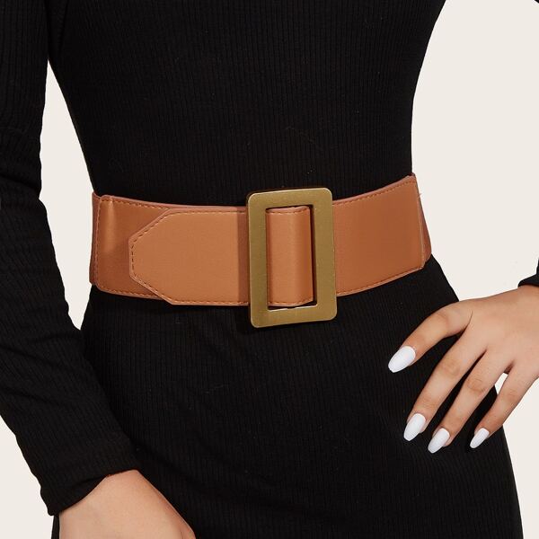 

Geometric Decor Corset Belt, Camel